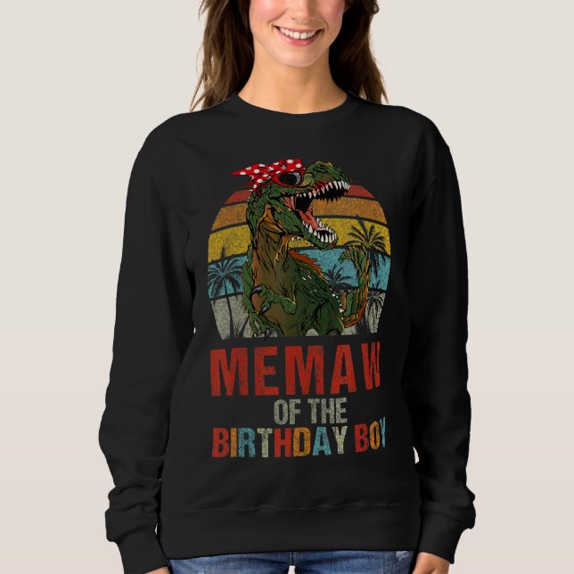 Sudadera Dinosaurio De Memaw De La Familia Matriz De Cumple (Anverso)