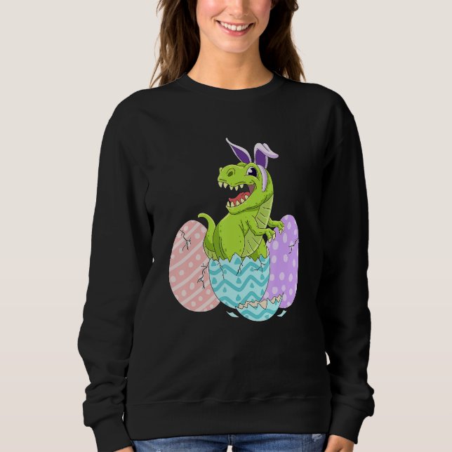 Sudadera Dinosaurio de Pascua T Rex Bunny Easter Day Toddle (Anverso)