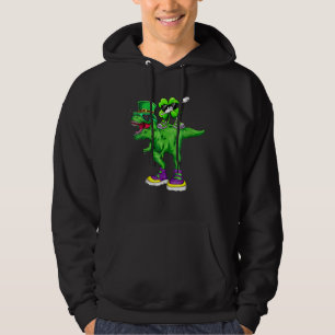 Sudadera Dinosaurio divertido St Patrick's Day Dabbing Sham