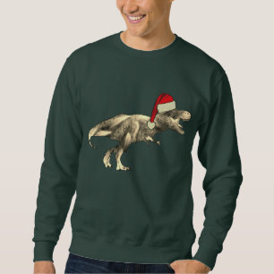 Sudadera Dinosaurio Divertido T-Rex Santa Navidad