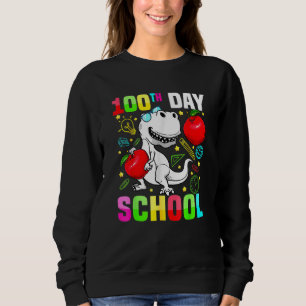 Sudadera Dinosaurio Feliz 100º Día de Escuela Dino Niños 10