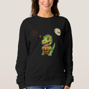 Sudadera Dinosaurio lindo juega truco de calabaza o trata H