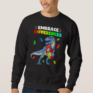 Sudadera Dinosaurio rompecabezas Pieza Autismo Niños de Con