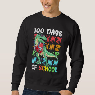 Sudadera Dinosaurio T Rex Feliz 100º Día de Escuela Niños D