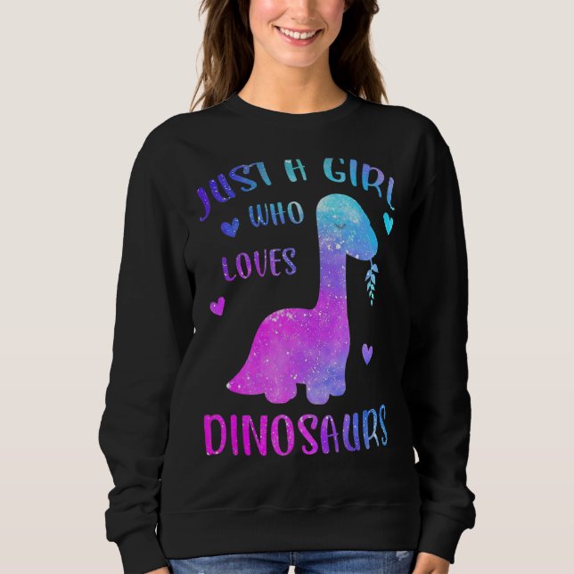 Sudadera Dinosaurio: Un Chica que ama a los dinosaurios (Anverso)