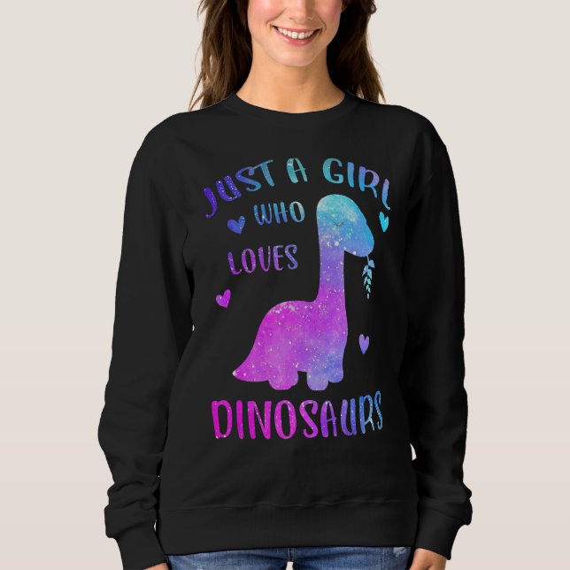 Sudadera Dinosaurio: Un Chica que ama a los dinosaurios (Anverso)