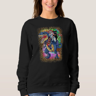 Sudadera Dinosaurio Unicornio 4 De Julio Leopard Tie D