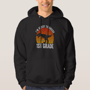 Sudadera Dinosaurio Vintage Estoy Listo Para Aplastar 1er G