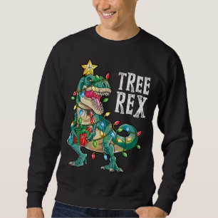 Sudadera Dinosaurios Árbol de Navidad Rex Pajamas Luces de