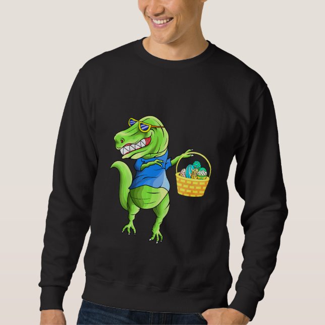 Sudadera Dinosaurios divertidos con huevo de pascua (Anverso)