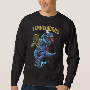 Sudadera Dinosaurios Jugando Tenis Estilo Retro Tennisauro 