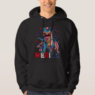 Sudadera Dinosaurios Márica Hombres Bandera Americana Rex 4