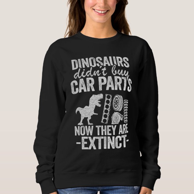 Sudadera Dinosaurios No Compran Piezas De Coche Carreras Pa (Anverso)