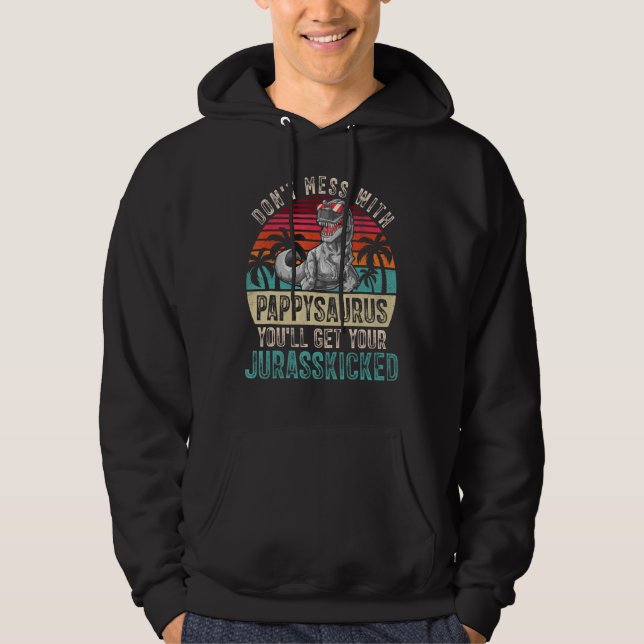 Sudadera Dinosaurios papos retro ropa del día del padre (Anverso)