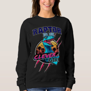 Sudadera Dinosaurios Velociraptor Azules Muchacha Lista Rap