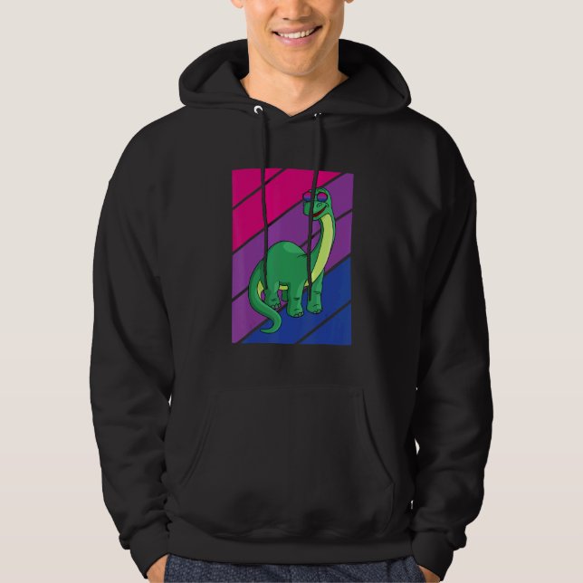 Sudadera Dinosaurs Pride Bisexual Flag LGBTQ Proud Ally Pri (Anverso)