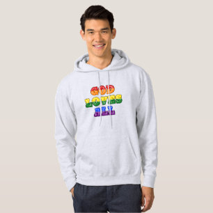 Sudadera "Dios Ama a Todos" Orgullo Cristiano Gay/LGBTQIA+/