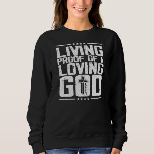 Sudadera "Dios Amador" Frase cristiana Tipografía Blanca