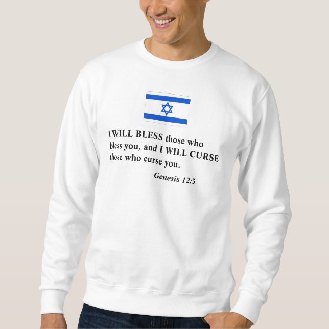 Sudadera Dios bendice Israel (Anverso)