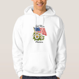 Sudadera Dios bendiga a América bandera de EE. UU. y margar