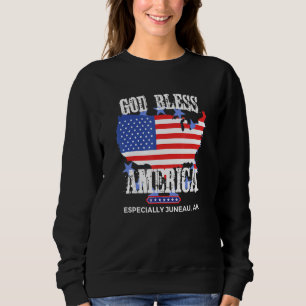 Sudadera Dios bendiga a América especialmente Juneau AK Est
