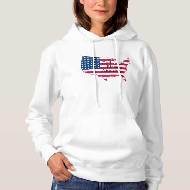 Sudadera Dios bendiga a Estados Unidos (Anverso)