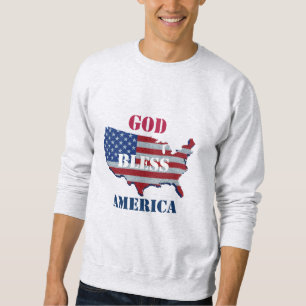 Sudadera Dios bendiga a Estados Unidos Diseño patriótico