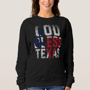 Sudadera Dios bendiga a la bandera de Texas Patriótico Orgu