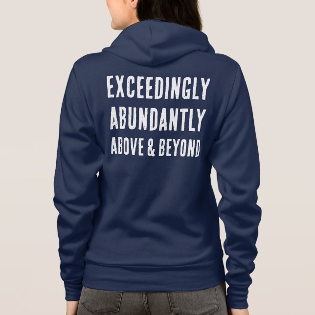 Sudadera Dios cristiano ES CAPAZ Sobradamente Abundantement (Reverso)