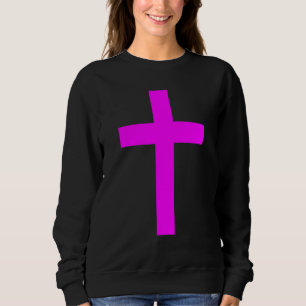 Sudadera Dios cristiano Jesús Cruz Magenta