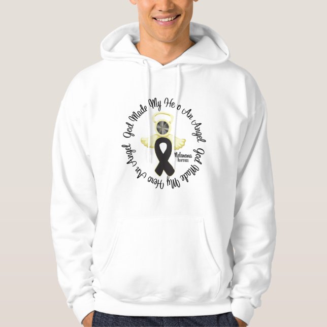 Sudadera Dios del melanoma hizo mi héroe un ángel (Anverso)
