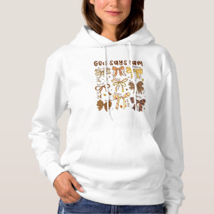 Sudadera Dios dice que soy – Afirmación y diseño de lazo fl