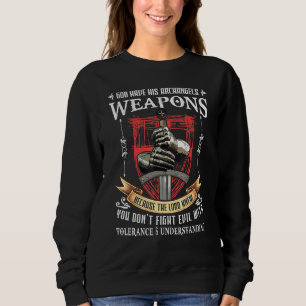 Sudadera Dios dio sus armas armas armas cristianas religión
