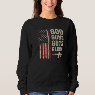 Sudadera Dios dispara a la gloria patriota cristiana pro ar