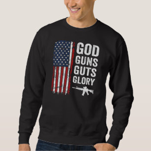Sudadera Dios dispara a la gloria patriota cristiana pro ar