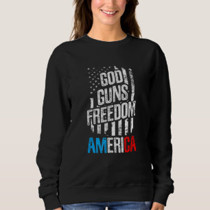 Sudadera Dios dispara a la libertad Estados Unidos Patrióti
