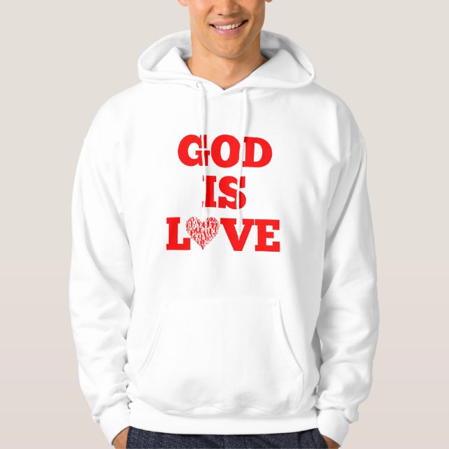 Sudadera Dios es amor Biblia Cita a los hombres (Anverso)