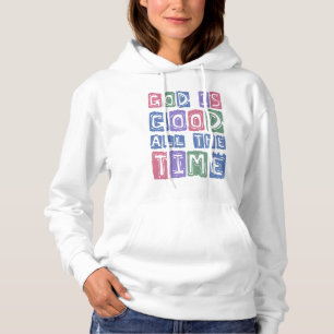 Sudadera Dios es bueno Todo el tiempo Fe retro