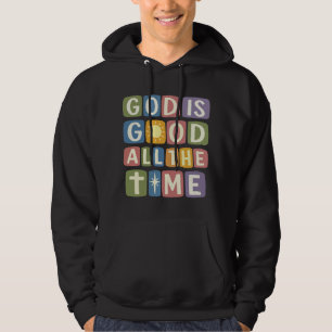 Sudadera Dios es bueno Todo el tiempo Fe retro