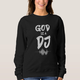 Sudadera Dios es Dj Deejay Música Pop Bass Techno Rock Head