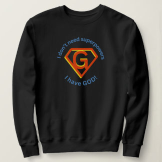 Sudadera Dios es mi superpoder Diseño de fe cristiana audaz