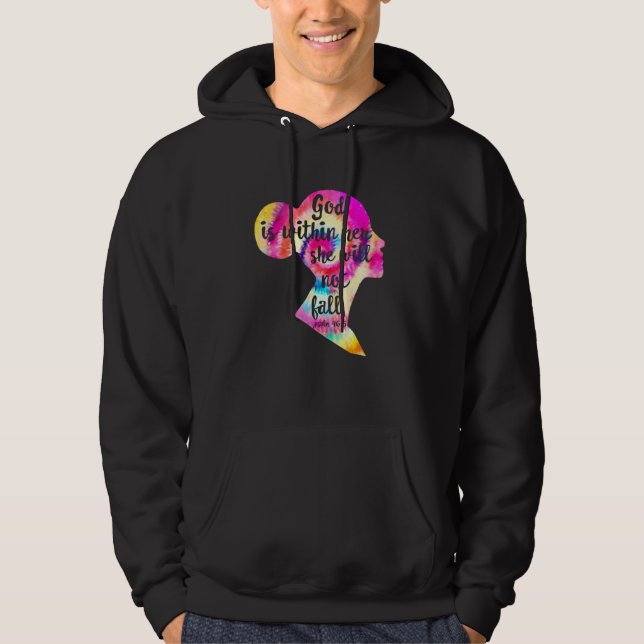 Sudadera Dios Está Dentro De Ella No Fracasará Corbata Cris (Anverso)
