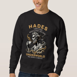 Sudadera Dios griego Hades Bienvenido al café del inframund