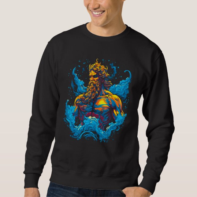 Sudadera Dios griego Poseidón Mitología griega Neptuno (Anverso)