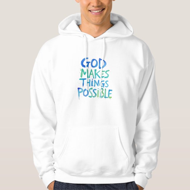 Sudadera Dios hace posibles las cosas (Anverso)