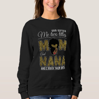 Sudadera Dios Me Ha Enseñado Dos Títulos Mamá Nana Leopard 