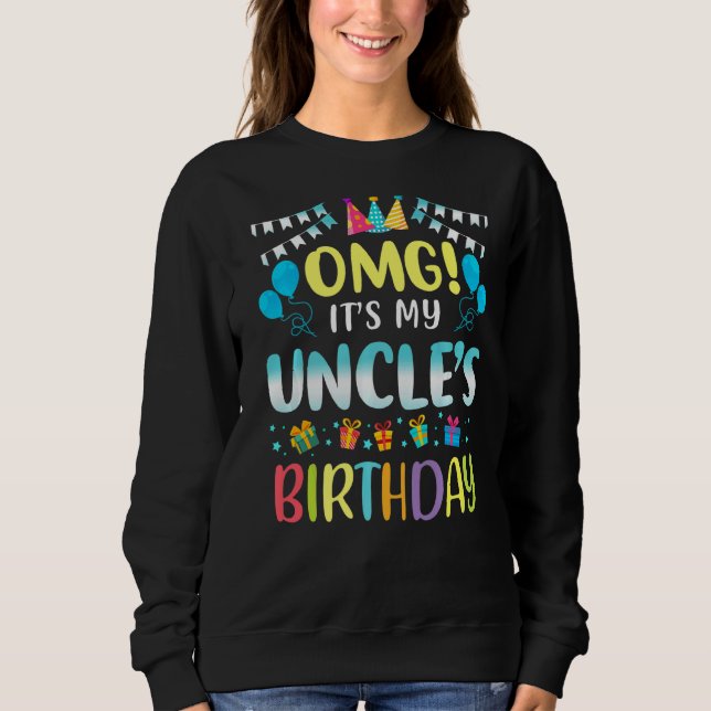 Sudadera Dios mío, es el cumpleaños de mi primo... me conte (Anverso)