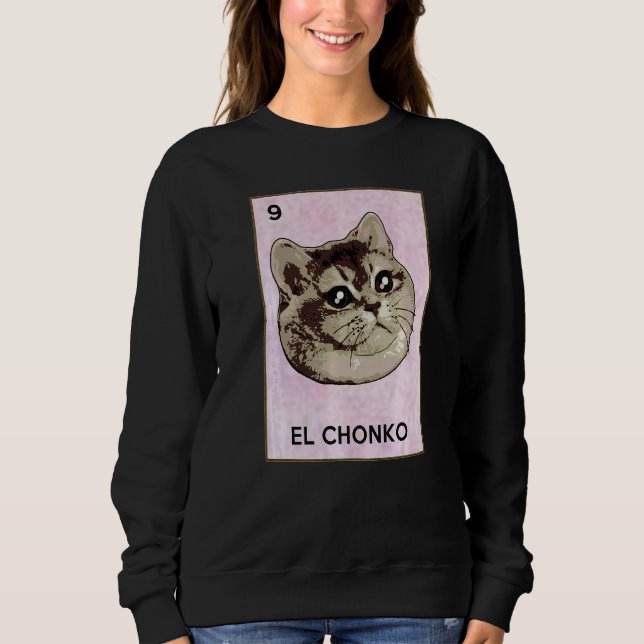 Sudadera Dios Mio Oh Lord Chonk El Chonko Mexican Cat Meme  (Anverso)
