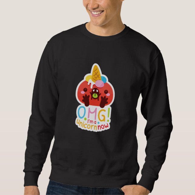 Sudadera Dios mío, soy unicornio ahora (Anverso)