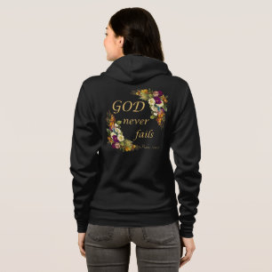 Sudadera DIOS nunca falla - La Biblia Cristiana Femenina